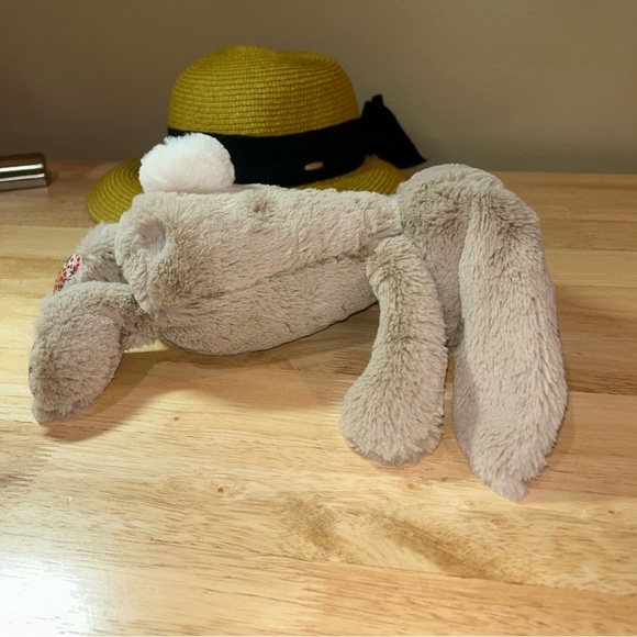Jellycat Bashful Posy Blossom Bunny Beige Floral Ears Feet Medium Retired 12” - Picture 13 of 15